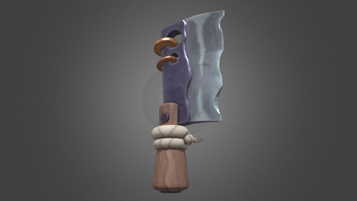 Stylized Butcher knife 3D Model
