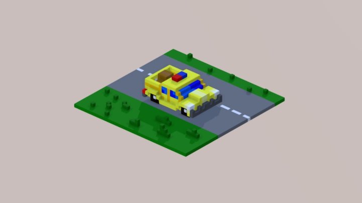 Car Police 3D Model