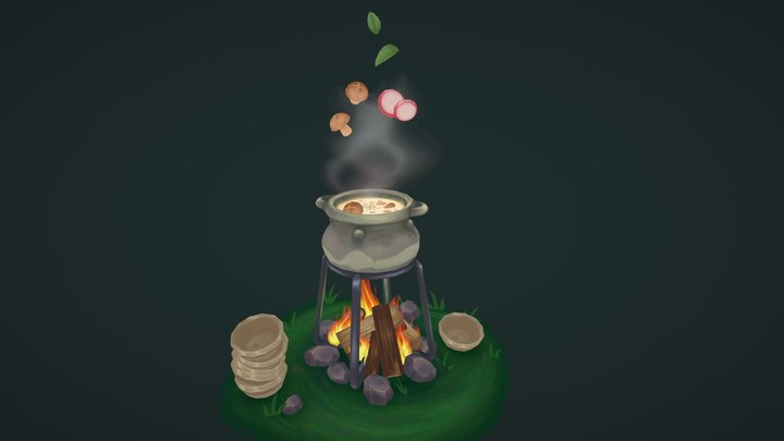 Campsite 3D Model