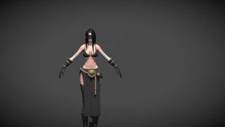 Dark Girl 3D Model