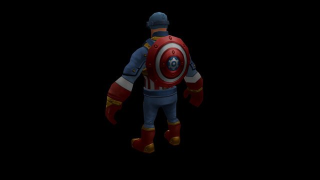 Captain Empire with shield 3D Model