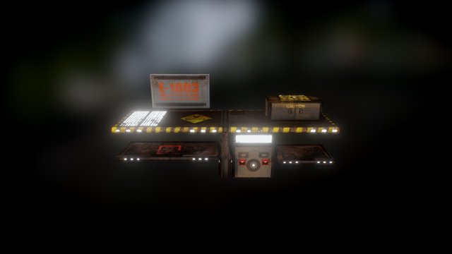 the worn out work station 3D Model