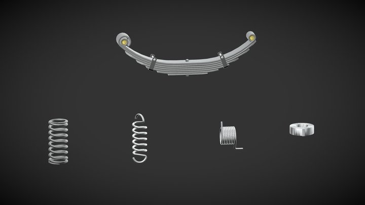 弹簧的种类 3D Model