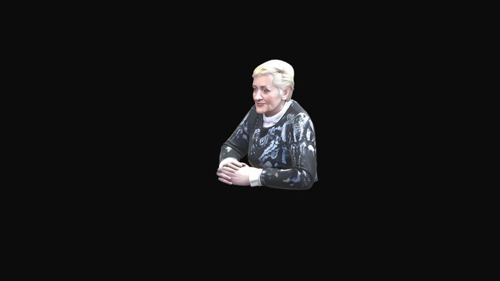 Person sitting at a table 3D Model