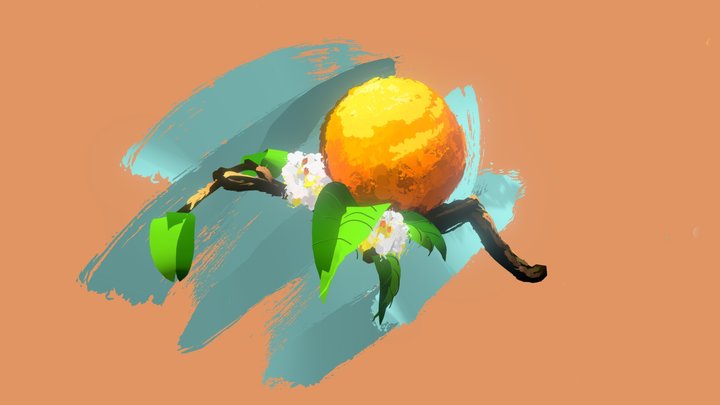 Tilt Brush Orange 3D Model