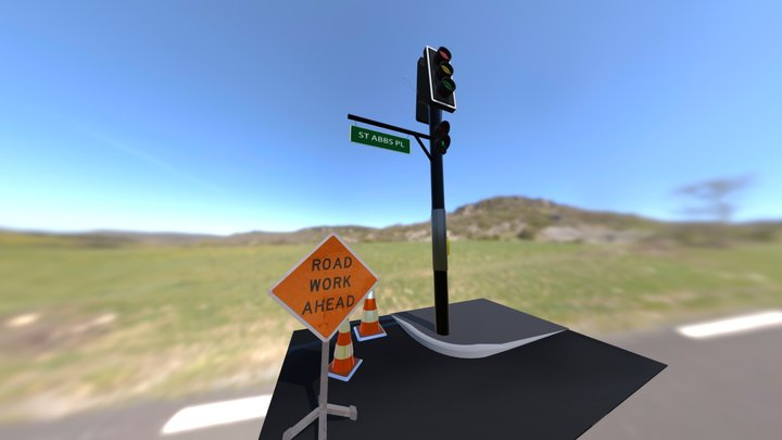 Road Work Ahead 3D Model