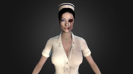Zombie ghost nurse 3D Model