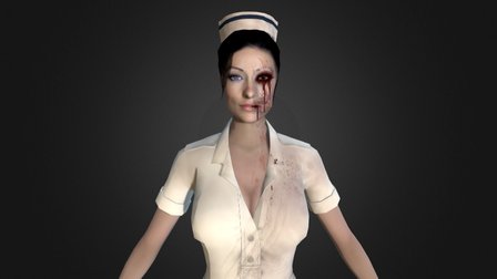 Zombie ghost nurse 3D Model