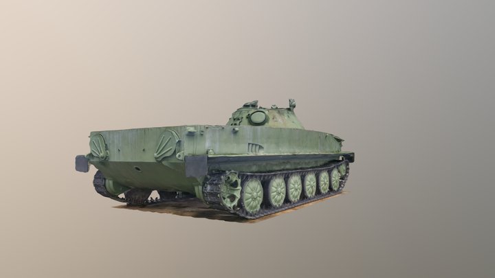 PT-76 Light Tank Raw Scan from Fort Hood Museum 3D Model
