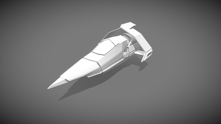 Enemy Space Ship 3D Model