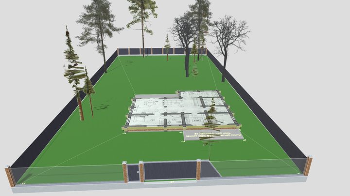 Вертикальная планировка участка 3D Model