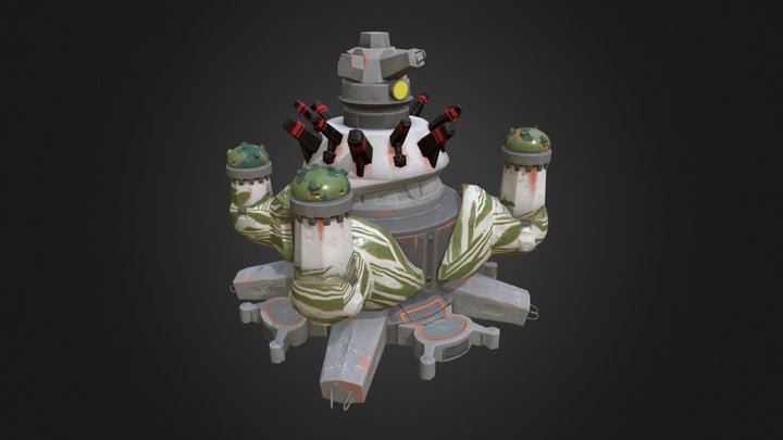 Beneath the wave - Sentry Turret 3D Model