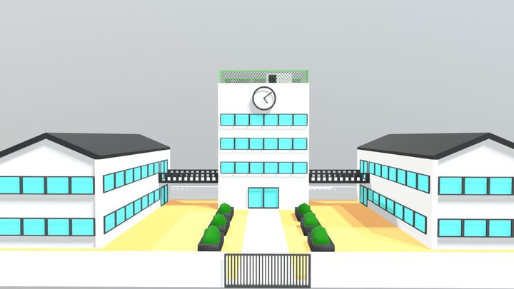 Japanese School 3D Model