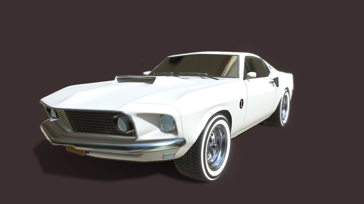 Ford Mustang Boss 1969 3D Model
