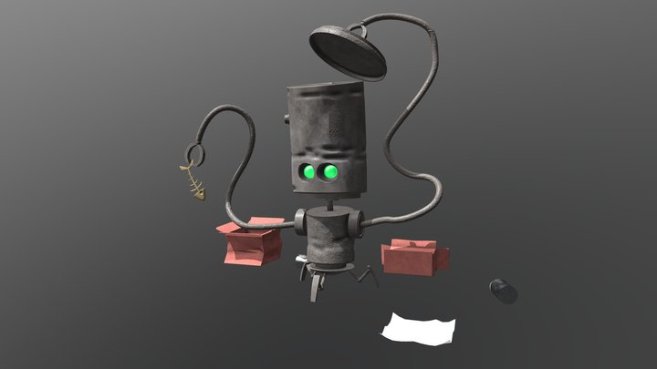 Trash Robot 3D Model