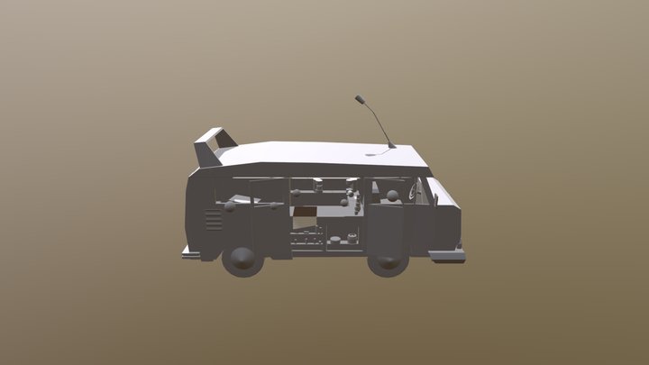 Early-Bird Coffee Van 3D Model
