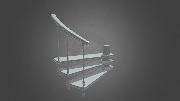 Spiral Staircase Saction 3D Model