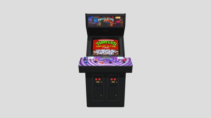 Turtles in Time arcade cabinet (Konami 4P)