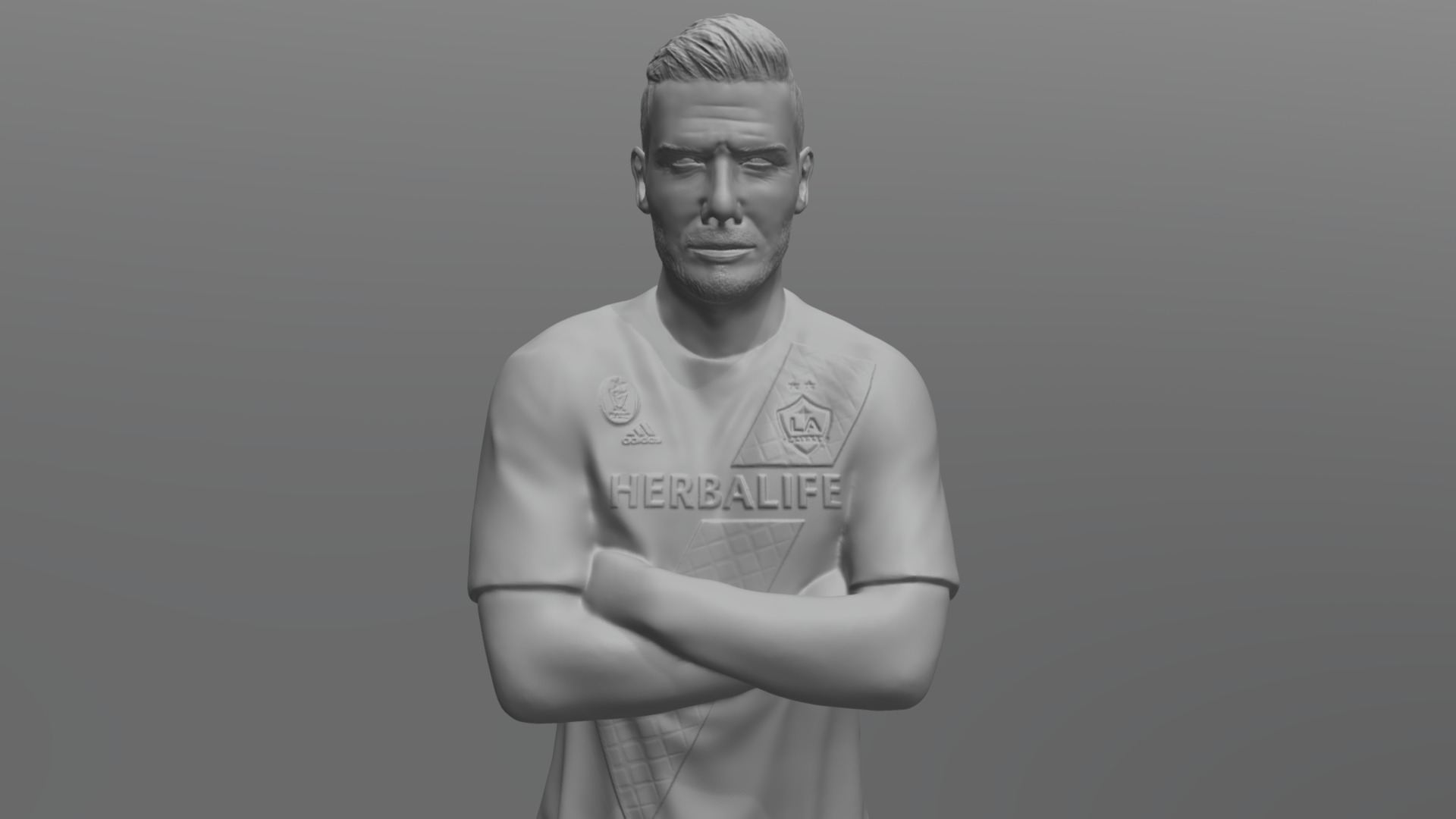 3D model David Beckham ready for 3D printing - This is a 3D model of the David Beckham ready for 3D printing. The 3D model is about a person in a tank top.