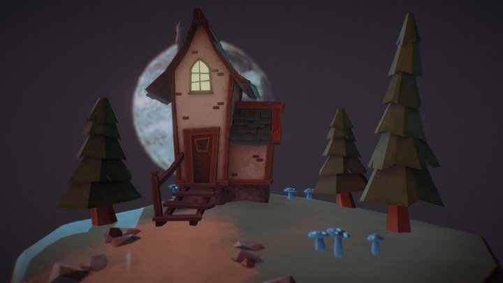 Witch's house diorama 3D Model