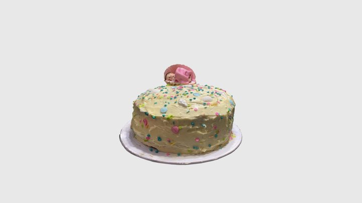 Isla Baby Shower Cake 3D Model