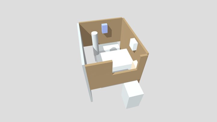 Træskibet Betty - Motorrum 3D Model