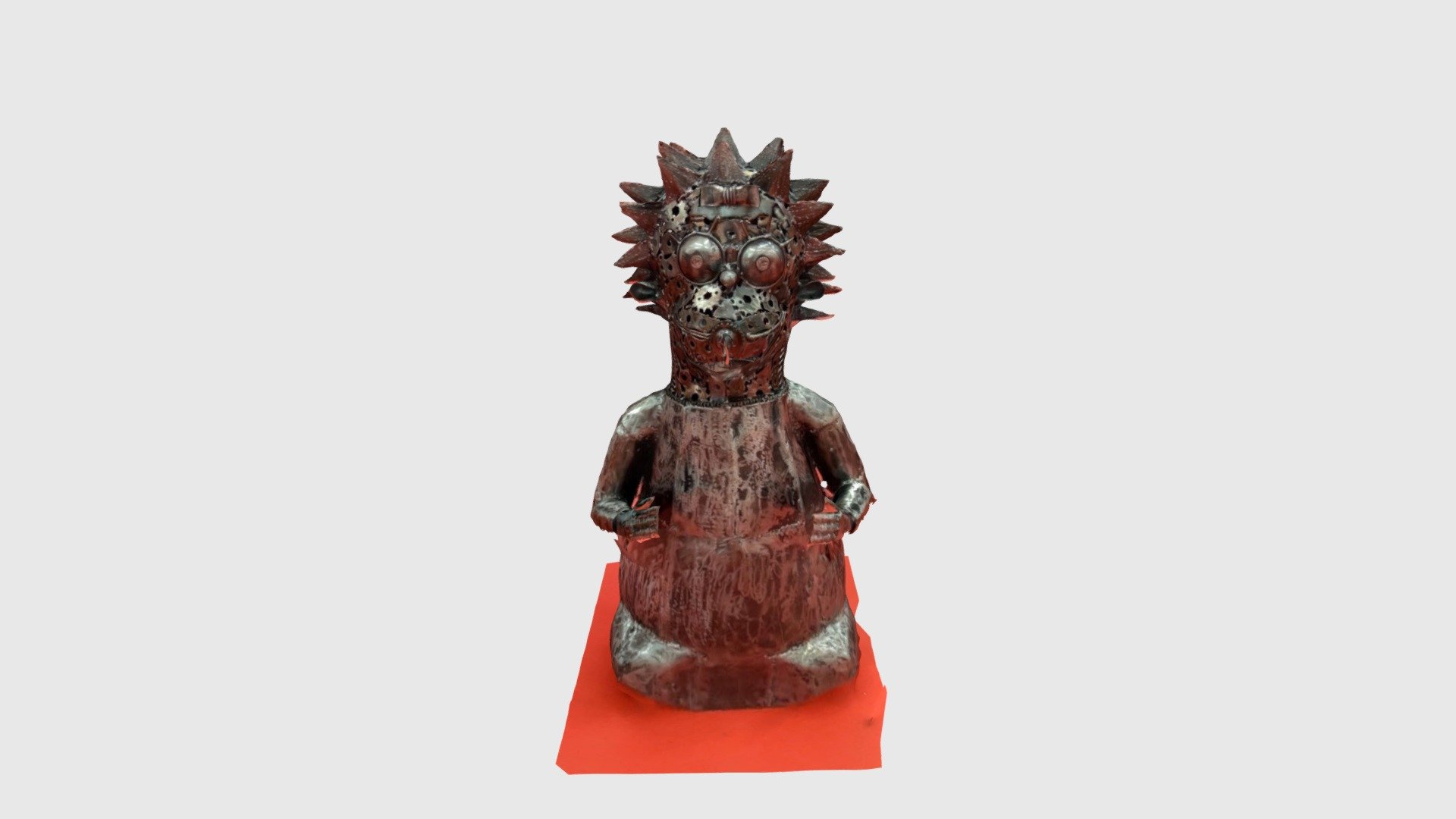 Small statue from steel works