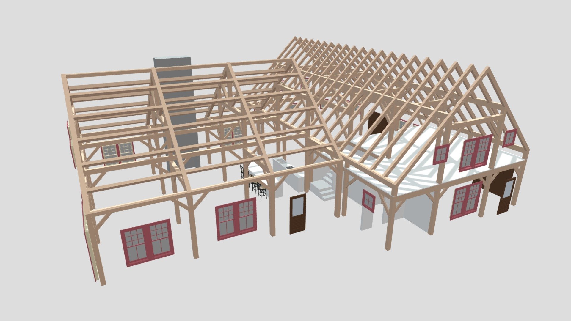 Rec Barn - 3D model by MaineBarnCo [5f46ca1] - Sketchfab