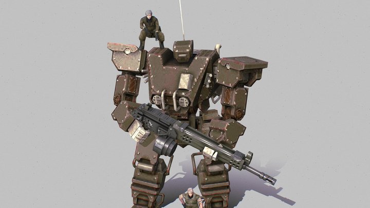 Krieger Pilot Pose 3 3D Model