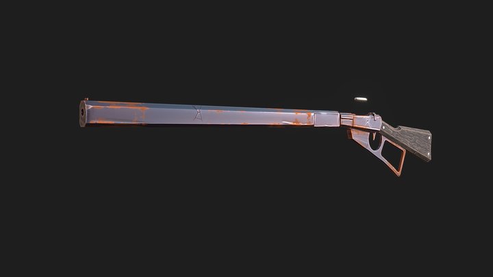 Stylized Winchester Rifle 3D Model