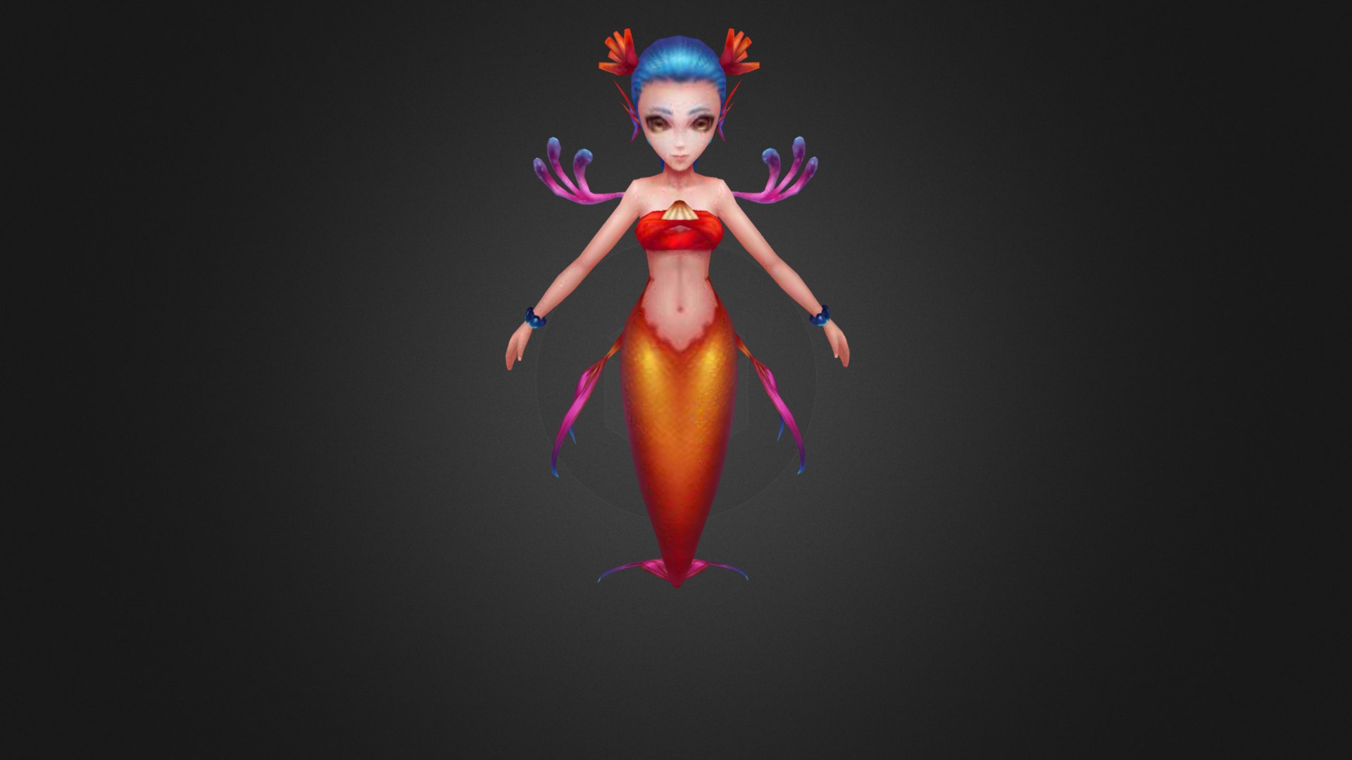 mermaid - 3D model by lydiaqx [5f482a9] - Sketchfab