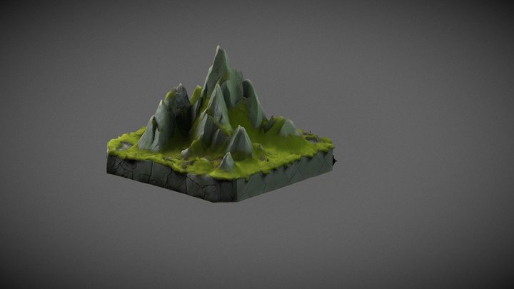 Mountain Terrain Landscape Tile [MESHY]