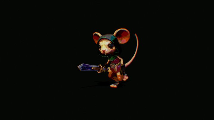 Mouse Knight Different Art Style 3D Model