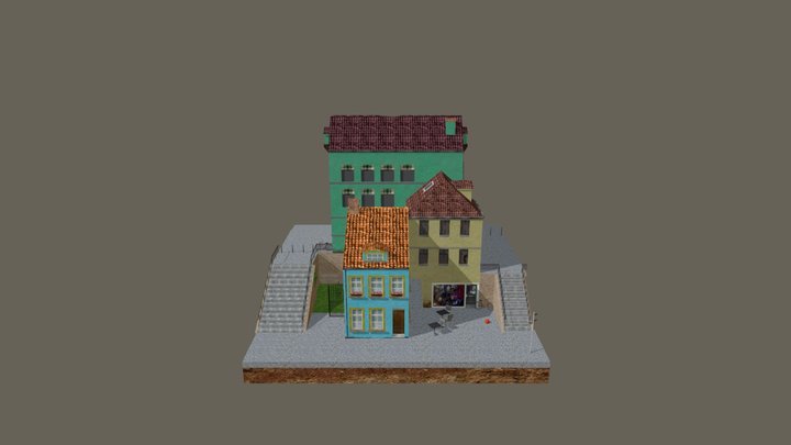 Cityscene Riga 3D Model
