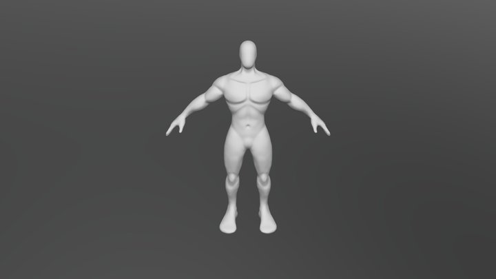 Stylized Male Sculpt Practice 3D Model