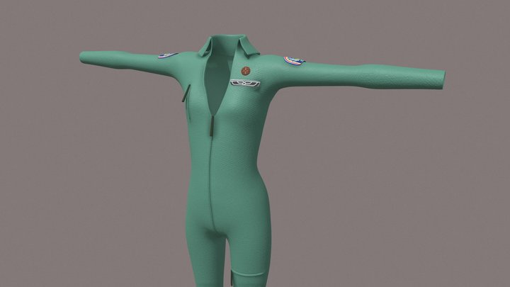 Alien 1979 ripley jumpsuit 3D Model