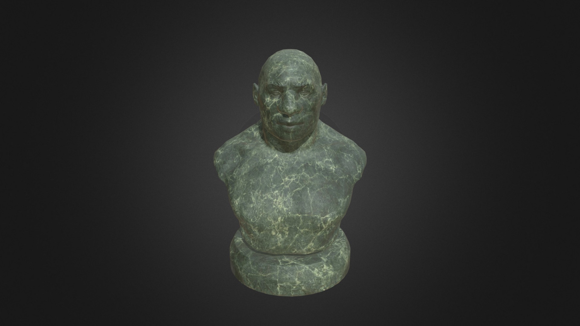 3D model LP Bust - This is a 3D model of the LP Bust. The 3D model is about a statue of a person.
