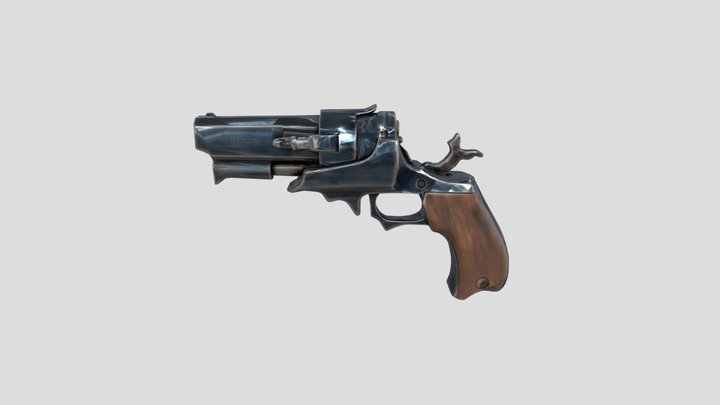 Six-Chamber Percussion Revolver 3D Model