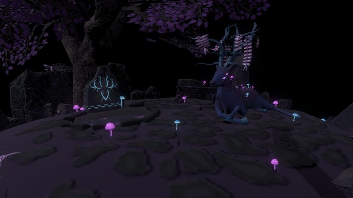 Fantasy Garden - Diorama With Animation 3D Model