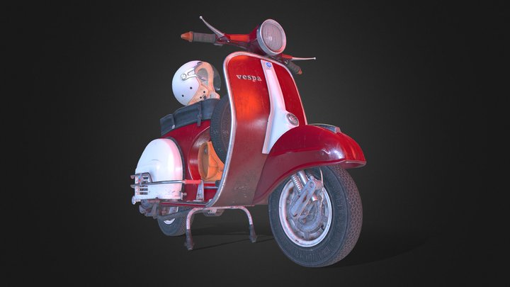 Vespa Scooter 3D Model