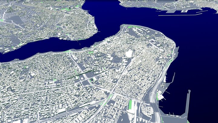 Istanbul 3D City Map 3D Model