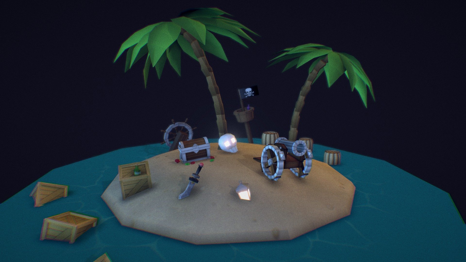 Pirate Island - 3D model by EvanShanahanDowning [5f53ebd] - Sketchfab