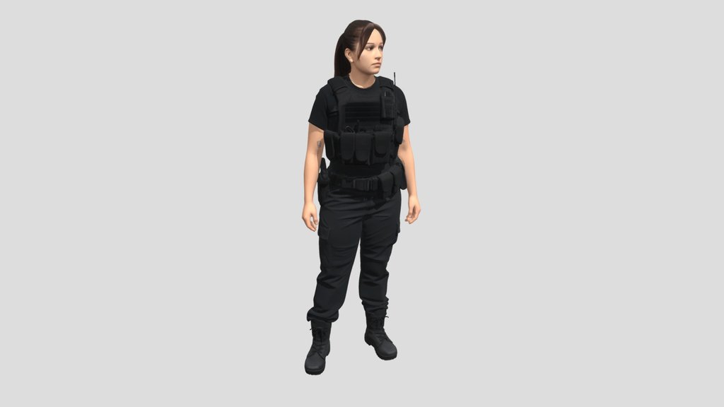 Tactical Operator in Black Gear