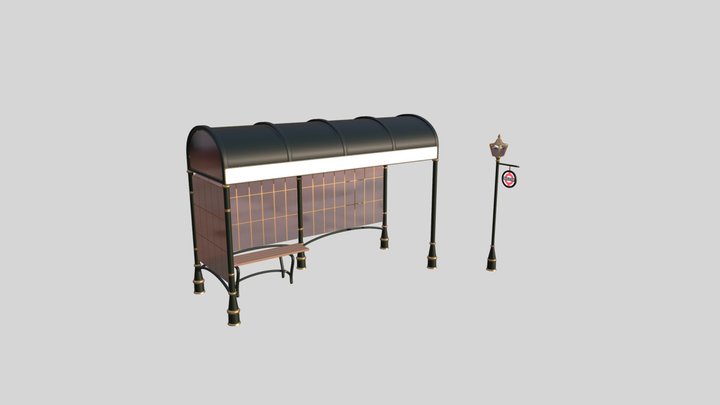 bus stop 3D Model