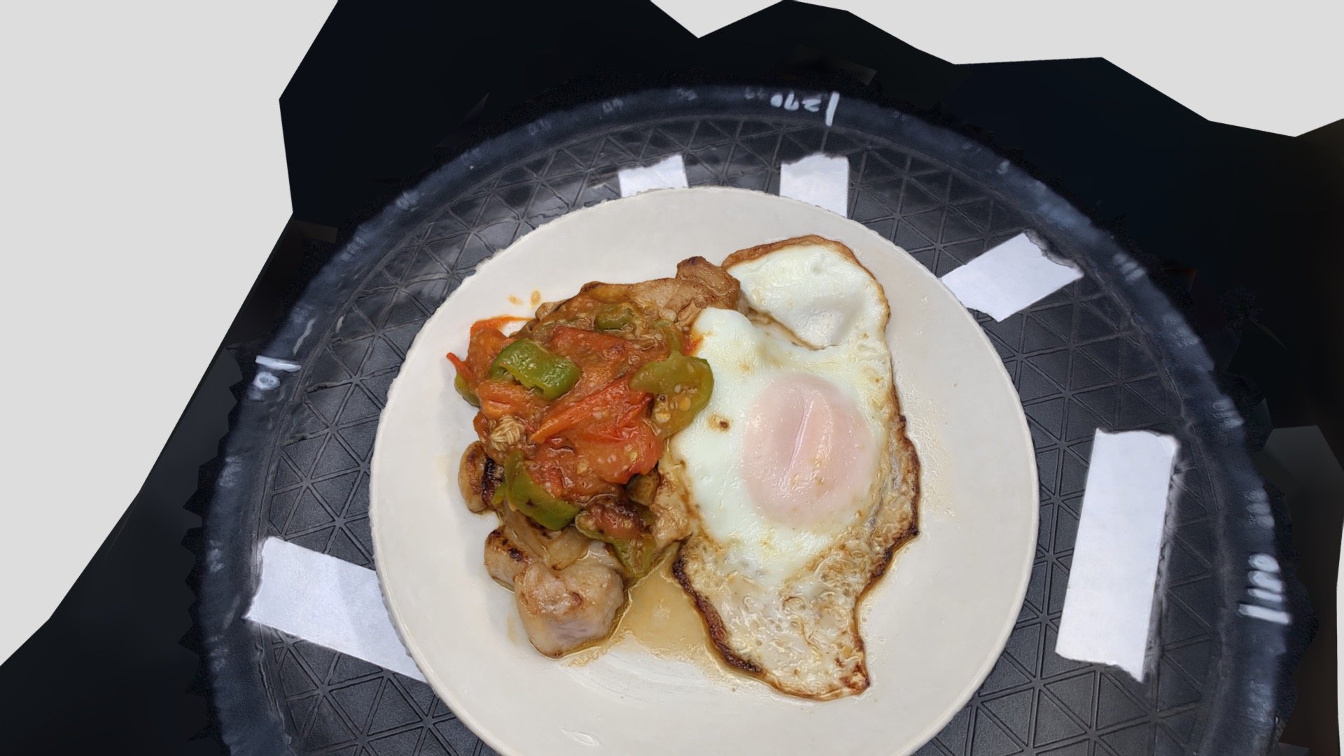 Pork steak and fried egg