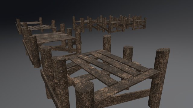 Modular Dock Set 3D Model