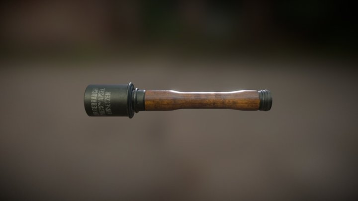 Stielhandgranate 3D Model