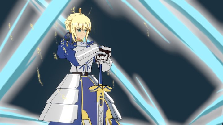 Fate/Staynight-Saber 3D Model