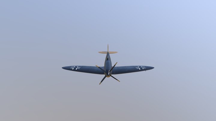 German Captured Spitfire MK Pr XI 3D Model
