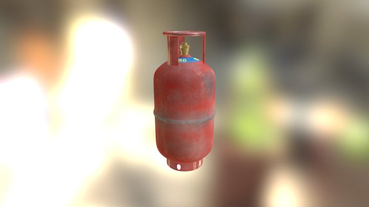 Gas Cylinder 3D Model